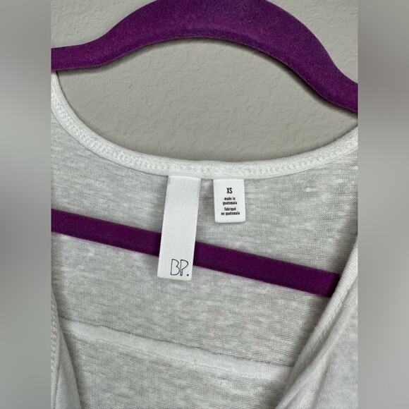 BP BRASS PLUM Womens Henley Button Down V-Neck Tank Top Tunic White Size XS - Picture 5 of 6